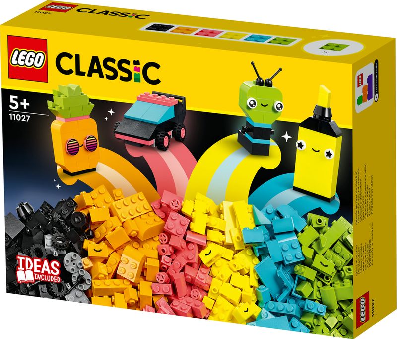LEGO-Classic-11027-Divertimento-Creativo---Neon-Costruzioni-in-Mattoncini-con-Macchina-Giocattolo-Giochi-per-Bambini-5-