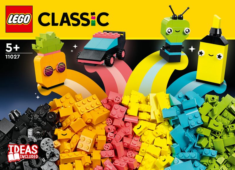 LEGO-Classic-11027-Divertimento-Creativo---Neon-Costruzioni-in-Mattoncini-con-Macchina-Giocattolo-Giochi-per-Bambini-5-