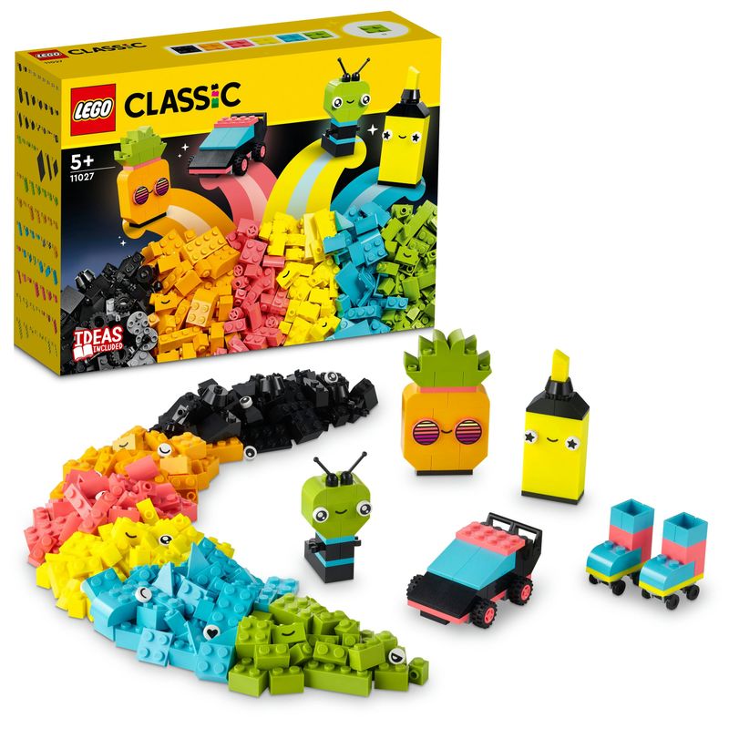 LEGO-Classic-11027-Divertimento-Creativo---Neon-Costruzioni-in-Mattoncini-con-Macchina-Giocattolo-Giochi-per-Bambini-5-