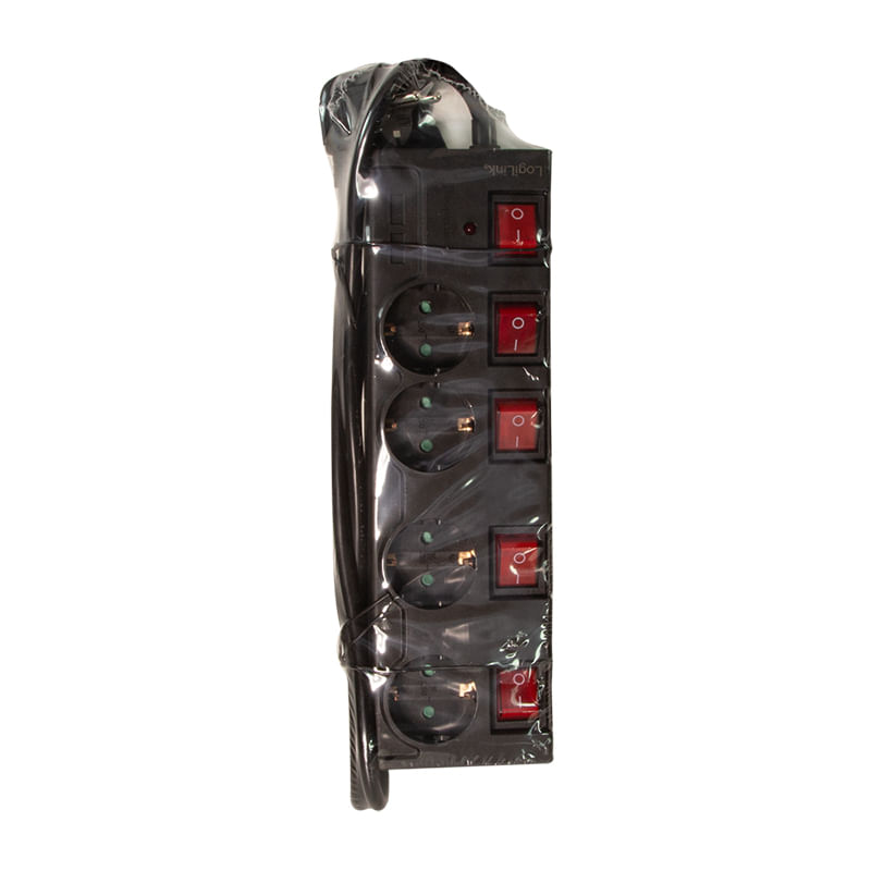 LogiLink-StikdA A¤se-4-stik-16A-Sort-RA A¸d-1.5m