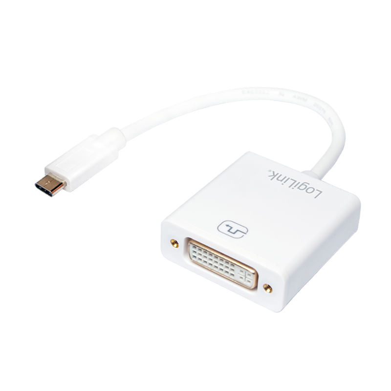 LogiLink UA0245A cavo e adattatore video 0,14 m DVI USB tipo A Bianco