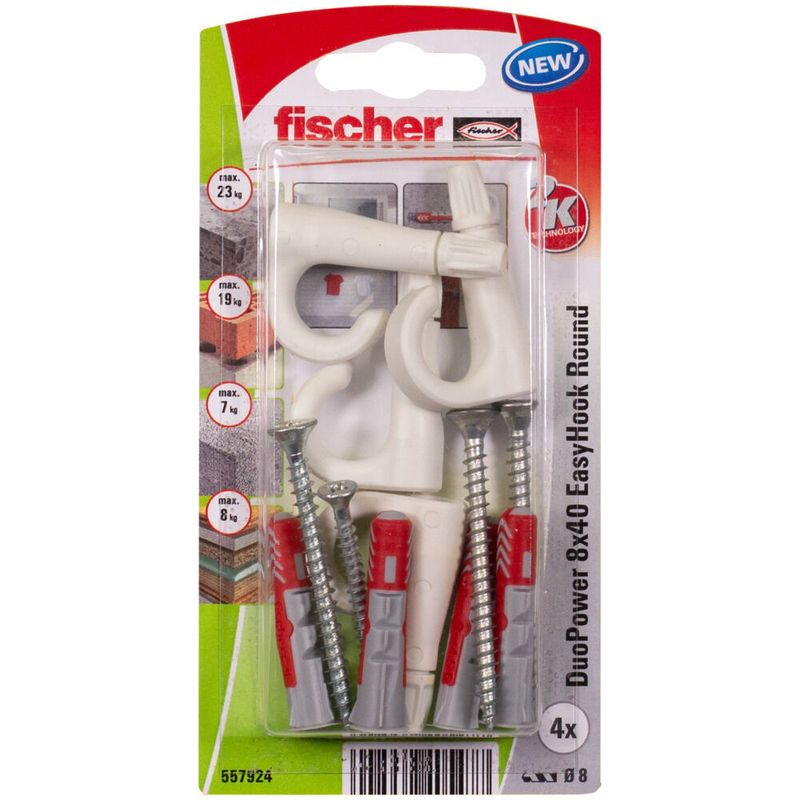 Fischer-557924-EasyHook-Round-K--4--set-di-4-viti-a-gancio-rotonde
