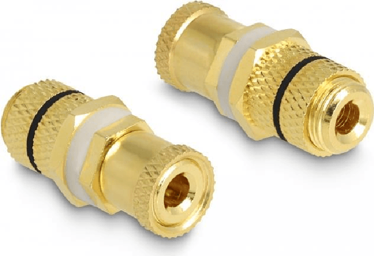 Delock-Morsetto-da-palo-adattatore-audio-a-morsetto-da-palo-per-installazione-anello-di-colore-nero
