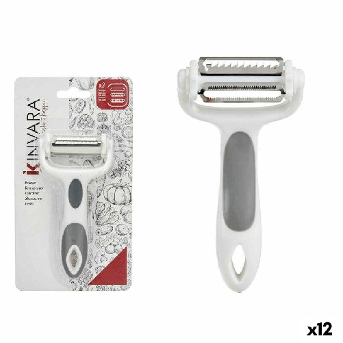Kinvara  Sbucciatore Kinvara CK51327 Bianco Grigio Acciaio inossidabile polipropilene TPR 12 x 3 x 22 cm 3