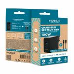 Mobilis-Charger-100W-2USB-C-1USBA-GaN-cable-100W-Computer-portatile-Smartphone-Tablet-Nero-AC-Interno--WALL-CHARGER---