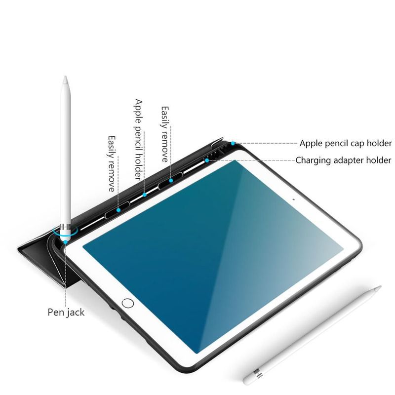 eSTUFF-ES682085-BULK-custodia-per-tablet-246-cm--9.7--Custodia-a-libro-Nero--SEATTLE-Pencil-Case-iPad-9.7---2018-2017.-