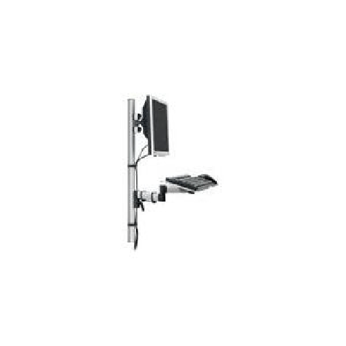 NOVUS TSS Stazione da Muro SET braccio porta monitor colonna a muro + carrello di supporto + tastiera h
