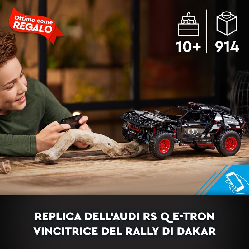 LEGO-Technic-42160-Audi-RS-Q-E-Tron-Macchina-Telecomandata-da-Rally-Modellino-Auto-con-App-CONTROL--Giocattoli-Ragazzi-10-