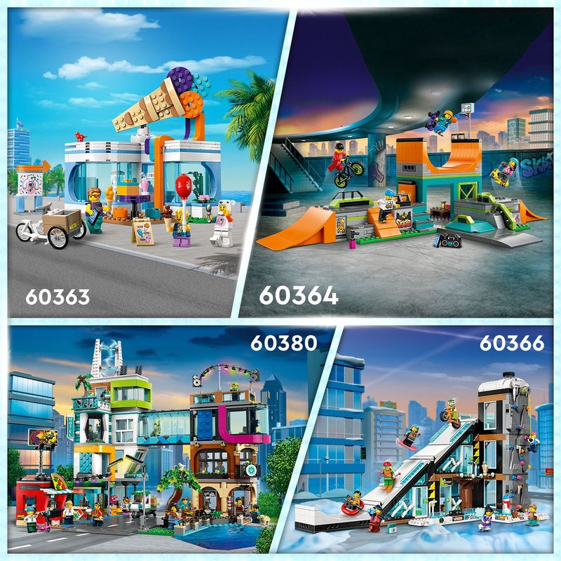 LEGO-City-60364-Skate-Park-Urbano-Gioco-per-Bambini-6--con-BMX-Skateboard-Monopattino-Rollerblade-e-4-Minifigure-Set-2023