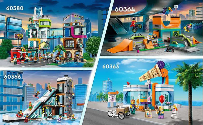 LEGO-City-60364-Skate-Park-Urbano-Gioco-per-Bambini-6--con-BMX-Skateboard-Monopattino-Rollerblade-e-4-Minifigure-Set-2023