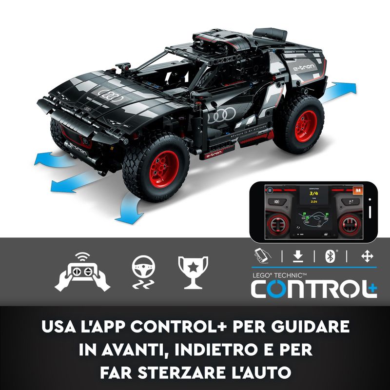 LEGO-Technic-42160-Audi-RS-Q-E-Tron-Macchina-Telecomandata-da-Rally-Modellino-Auto-con-App-CONTROL--Giocattoli-Ragazzi-10-