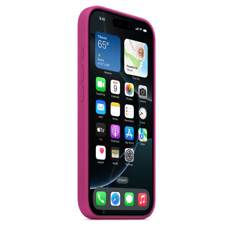 Apple-Custodia-MagSafe-in-silicone-per-iPhone-16-Pro---Fucsia--Apple---Back-cover-for-mobile-phone---MagSafe-compatibili