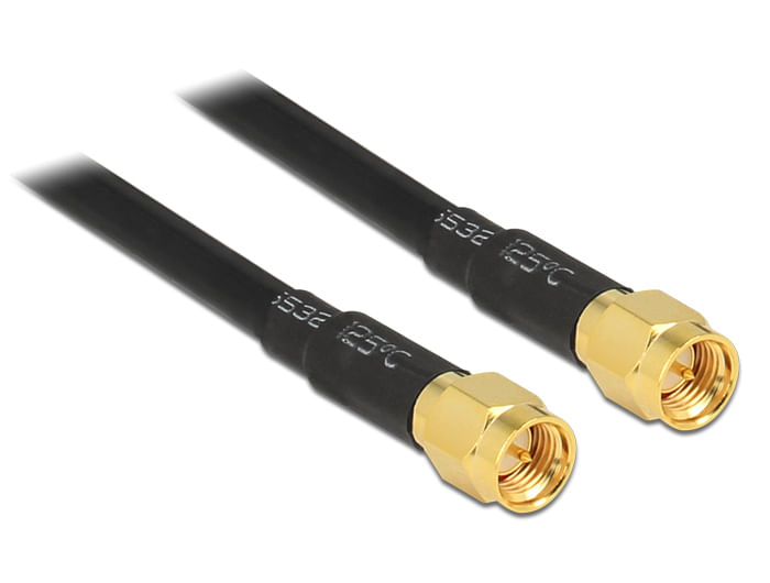 Delock SMA Stecker ÃÂ¢Ã¢âÂ¬ÃÂ¢ Kabeltyp: LMR195 ÃÂ¢Ã¢âÂ¬ÃÂ¢ KabeldÃ Â¤mpfung: 0,59 dB pro Meter @ 2,4 GHz 0