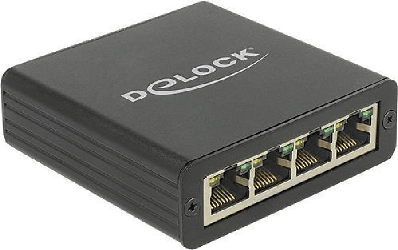 Delock Adattatore USB 3.0 a 4x Gigabit LAN nero