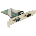 Delock ÃÂ¢Ã¢âÂ¬ÃÂ¢ AnschlÃ Â¼sse: extern: 2 x Seriell RS-232 DB9 Stecker, intern: 1 x PCI Express x1, V2