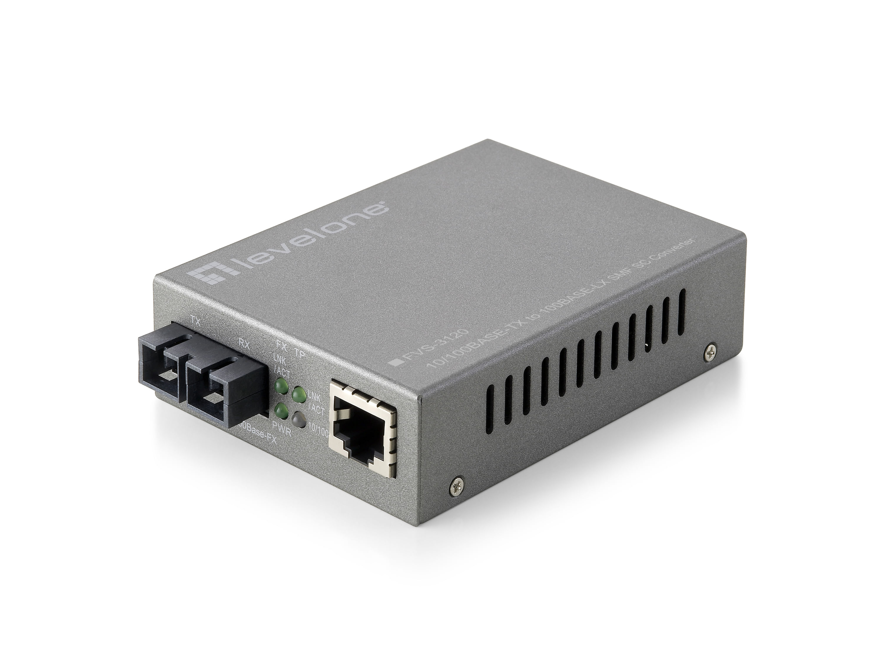 Level One LevelOne FVS-3120 convertitore multimediale di rete 100 Mbit/s Modalità singola Grigio