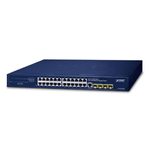 PLANET IPv4/IPv6, 24-Port Gestito L2/L4 Gigabit Ethernet [10/100/1000] 1U Blu (IPv4/IPv6, 24-Port - 10/100/1000T + 4-Por