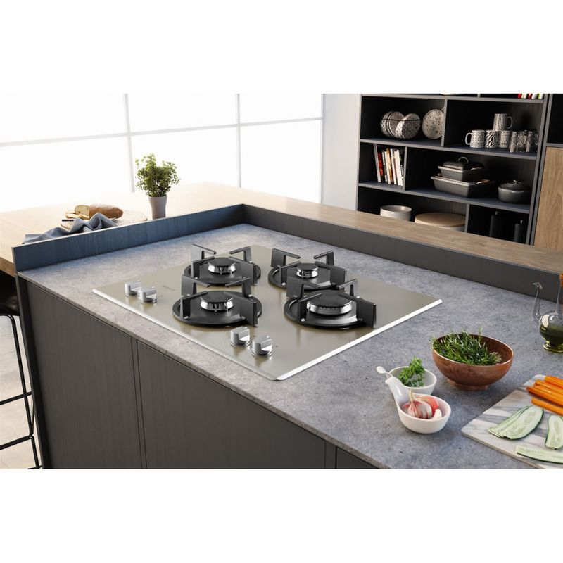 Hotpoint-HAGD-61S-CH-Champagne-Da-incasso-60-cm-Gas-4-Fornello-i-