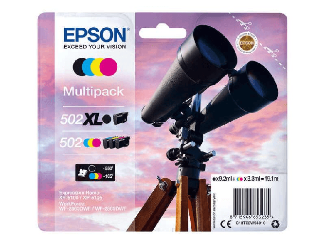 Epson-502-XL-cartuccia-d-inchiostro-4-pz-Originale-Resa-elevata--XL--Nero-Blu-Magenta-Giallo--502XL-BK---502-CMY-HIGH