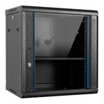 Aiten-Data-AI6612-Pensile-12U-profonditA A -600---Porta-in-vetro---Blocco-di-sicurezza---Include-vassoio-fisso-e-ventola-d