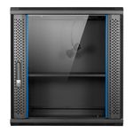 Aiten-Data-AI6612-Pensile-12U-profonditA A -600---Porta-in-vetro---Blocco-di-sicurezza---Include-vassoio-fisso-e-ventola-d