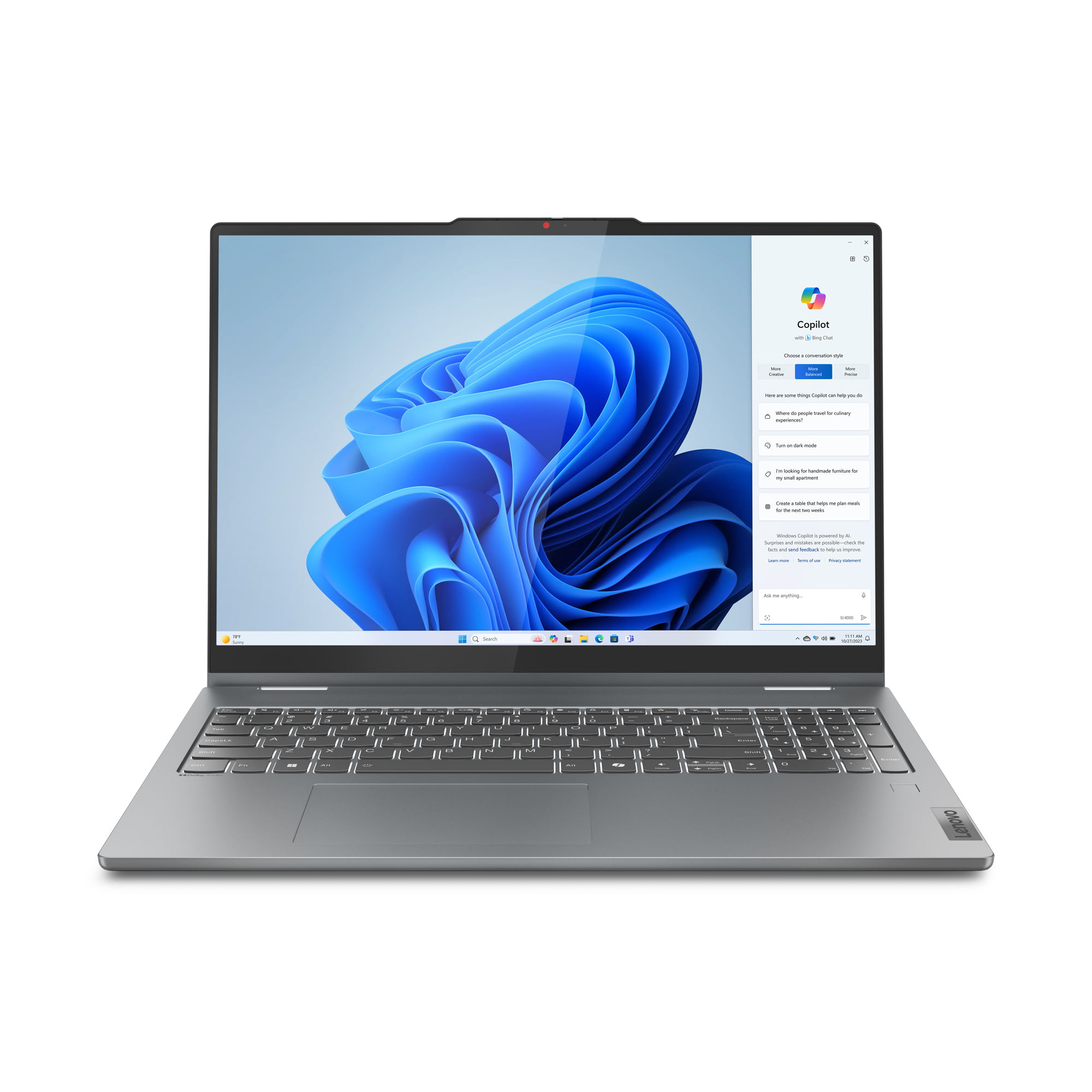 Lenovo IdeaPad 5 2-in-1 16AHP9 AMD Ryzen™ 7 8845HS Ibrido (2 in 1) 40,6 cm (16") Touch screen WUXGA 16 GB LPDDR5x