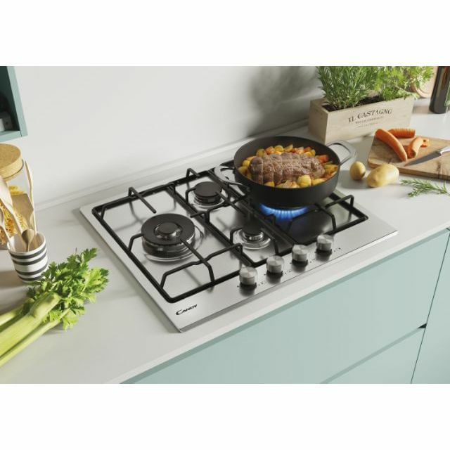 Candy-Moderna-CHW6D4WPX-Stainless-steel-Da-incasso-60-cm-Gas-4-Fornello-i-