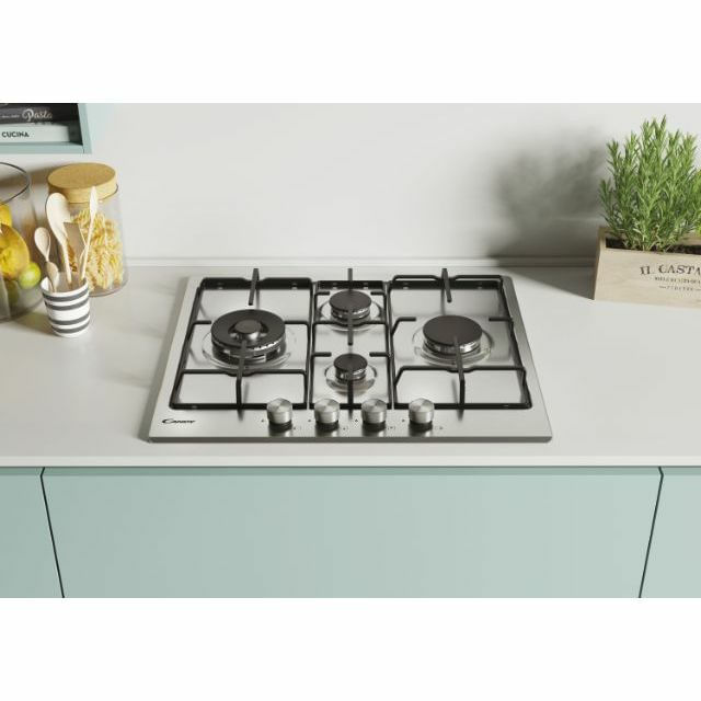 Candy-Moderna-CHW6D4WPX-Stainless-steel-Da-incasso-60-cm-Gas-4-Fornello-i-