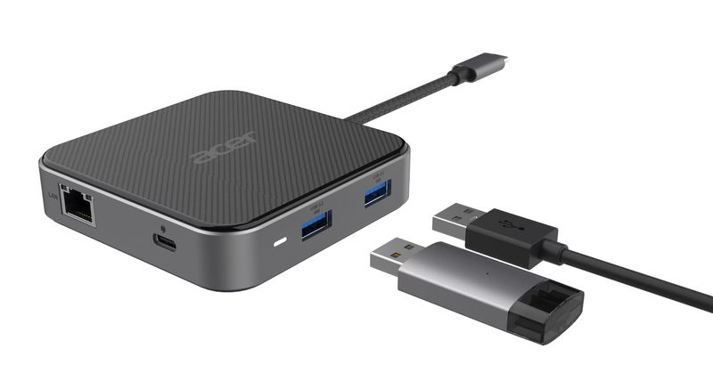 Acer-HP.DSCAB.013-replicatore-di-porte-e-docking-station-per-laptop-Cablato-USB-3.2-Gen-1--3.1-Gen-1--Type-C-Carbonio-A