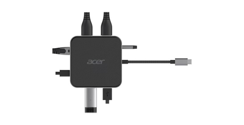 Acer-HP.DSCAB.013-replicatore-di-porte-e-docking-station-per-laptop-Cablato-USB-3.2-Gen-1--3.1-Gen-1--Type-C-Carbonio-A