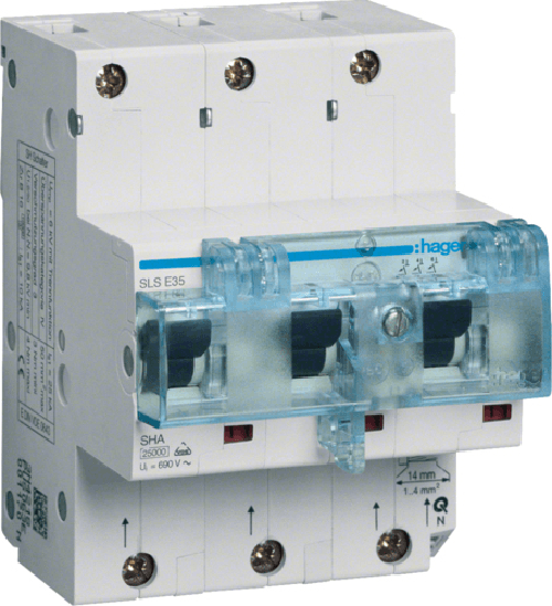 Interruttore-SLS-Hager-HTN335E-35A-trifase-per-guida-DIN