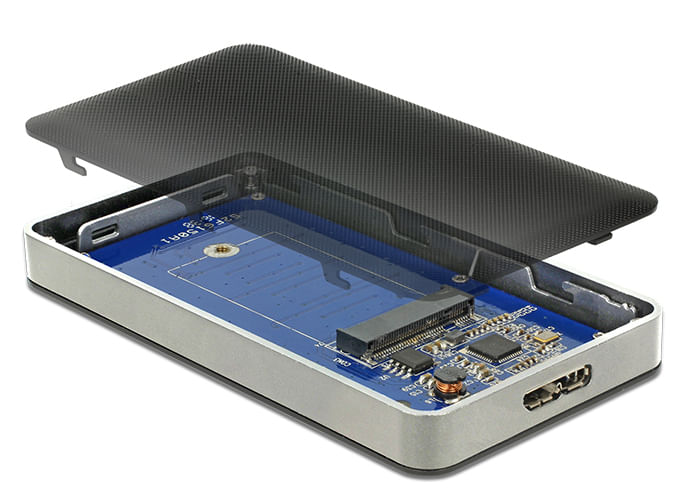 Delock-Custodia-esterna-M.2-Key-B-42-mm-SSD->-Presa-USB-3.0-tipo-Micro-B-con-funzione-di-crittografia