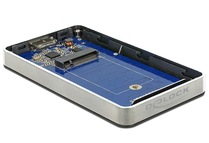 Delock-Custodia-esterna-M.2-Key-B-42-mm-SSD->-Presa-USB-3.0-tipo-Micro-B-con-funzione-di-crittografia