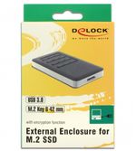 Delock-Custodia-esterna-M.2-Key-B-42-mm-SSD->-Presa-USB-3.0-tipo-Micro-B-con-funzione-di-crittografia