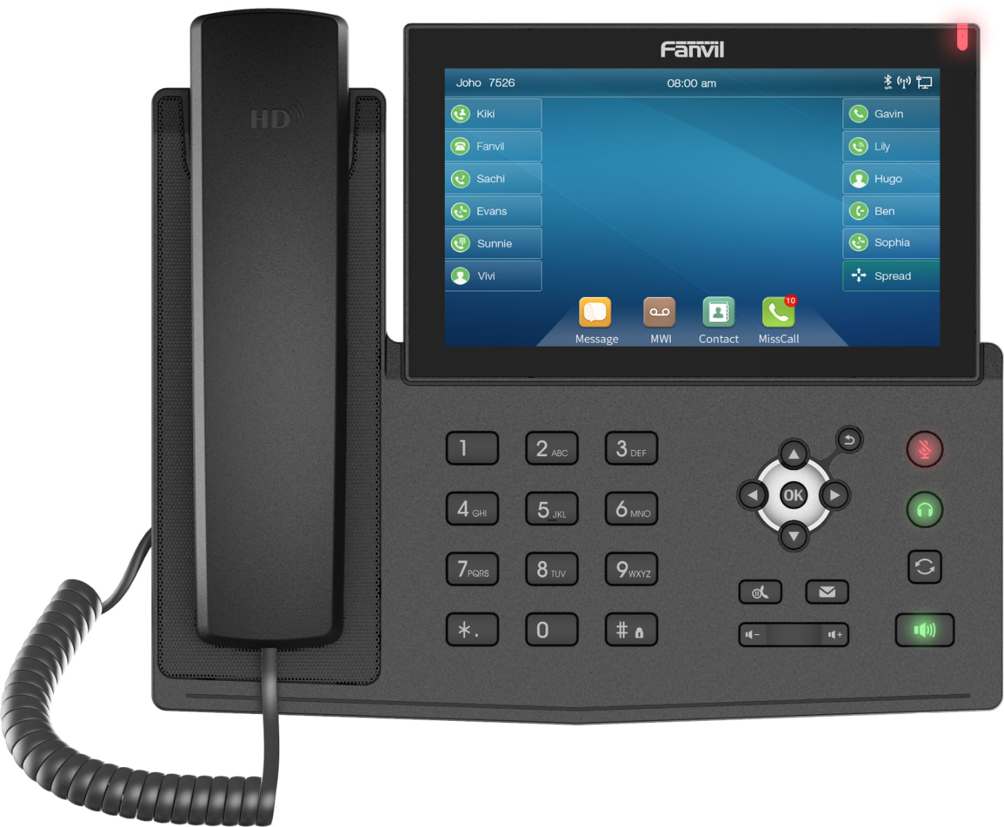 Fanvil X7v2 Enterprise Gigabit IP Phone - Alimentatore non incluso