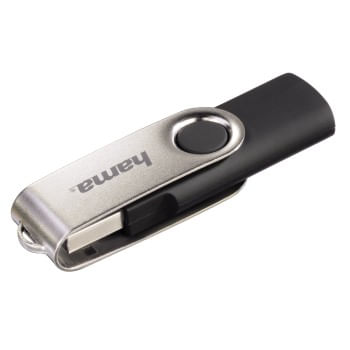 Hama Rotate 128GB USB 2.0 unitÃÆÃâÃâÃÂ  flash USB USB tipo A Nero, Argento (FlashPen USB 2.0 128GB BLK/SIL