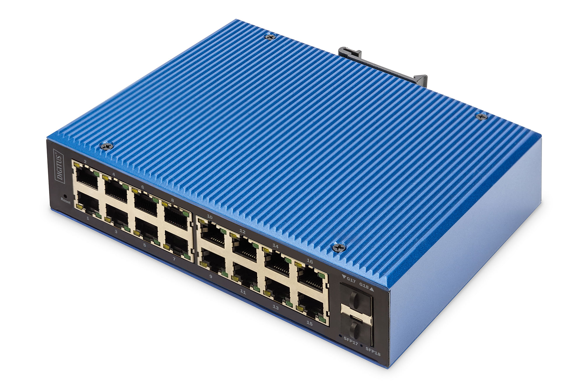 Digitus DISITUS Switch industriale Gigabit Ethernet a 16+2 porte gestito L2