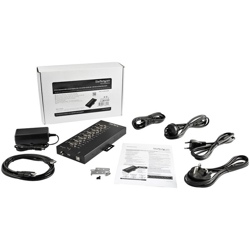 StarTech.com-Hub-Seriale-8-Porte-da-USB-a-RS232-RS485-RS422--Hub-Convertitore-industriale-da-USB-2.0-a-DB9---Protezione-