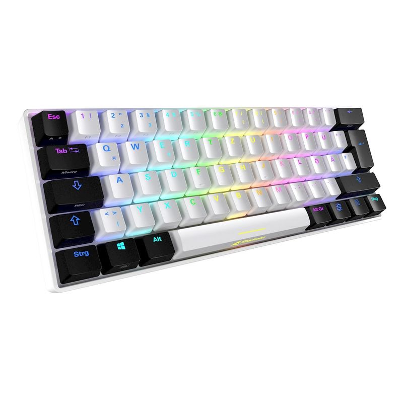 SHARKOON-SHILLER-SGK50-S4-Tastiera-da-gioco-meccanico--Weia-RGB-USB-C-layout--tedesco-switch-chiave--Kailh-Red-