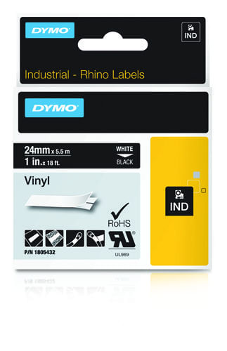 DYMO-Etichette-in-vinile-IND--Dymo-1805432-24mm-White-on-Black-