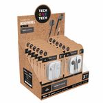 Techonetech Display TechNetech Ear Tech con 12 cuffie in-ear - Microfono integrato - Mini Jack 3,5 mm