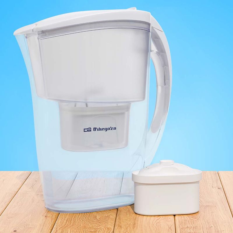 Orbegozo-JR-3025-Brocca-per-purificare-l-acqua---Tre-cartucce-filtranti---CapacitA A -totale-di-24-litri---Indicatore-di-