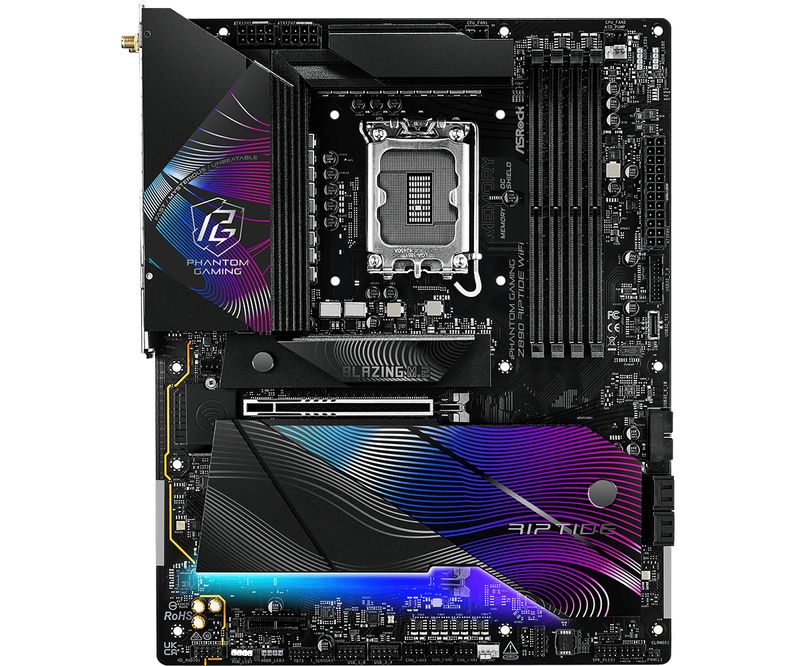 Asrock-Z890-Riptide-WiFi-Intel-Z890-LGA-1851-Socket-V1-ATX--ASRock-Z890-RIPTIDE-WIFI-PHANTOM-GAMING-Intel-1851-Socket-Mo