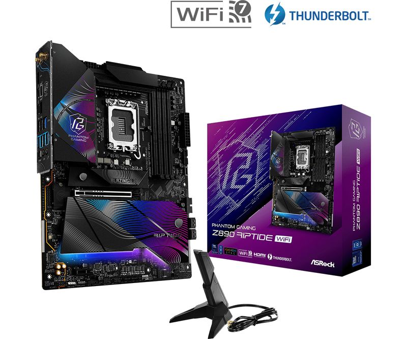 Asrock-Z890-Riptide-WiFi-Intel-Z890-LGA-1851-Socket-V1-ATX--ASRock-Z890-RIPTIDE-WIFI-PHANTOM-GAMING-Intel-1851-Socket-Mo
