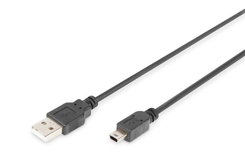Cavo-di-collegamento-USB-2.0-DIGITUS-USB-A->Mini-B-3-m-USB-nero