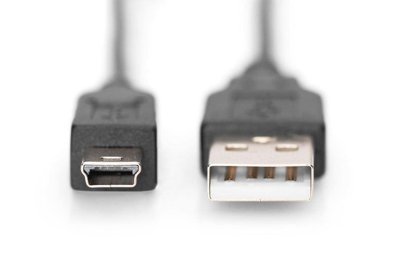 Cavo-di-collegamento-USB-2.0-DIGITUS-USB-A->Mini-B-3-m-USB-nero