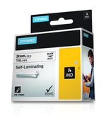 DYMO-24mm-RHINO-Self-Laminating-Vinyl-tape-nastro-per-stampante--Dymo-1734821-24mm-Black-on-White-Self-Laminating-Tape--