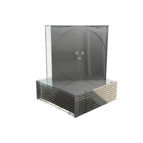 Custodia-vuota-per-CD-MediaRange-10-pezzi-52-mm-nera-trasparente