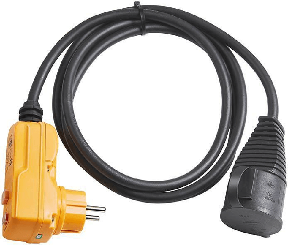 Brennenstuhl 1160370 prolunghe e multiple 2 m 1 presa(e) AC Esterno Nero, Giallo
