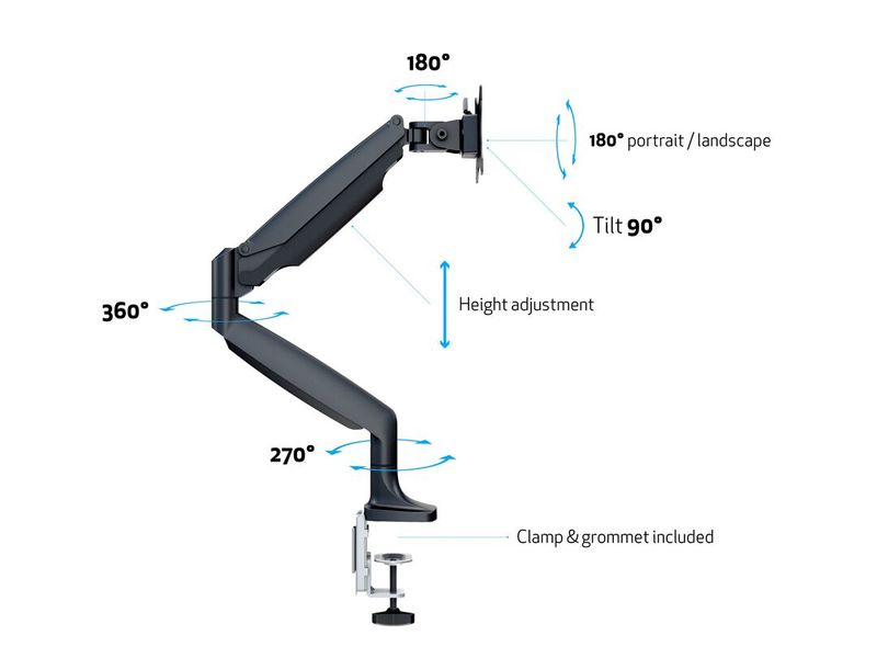 Multibrackets-3262-supporto-da-tavolo-per-Tv-a-schermo-piatto-686-cm--27---Morsa-Nero